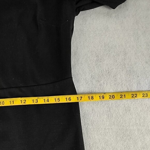 Old Navy Women Black 3/4 Sleeve Knee Length Sweatshirt Cotton Blend Dress Size L - Picture 10 of 14